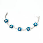 Camgöz kare kesim beşli bileklik