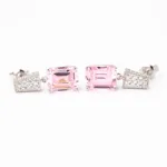 Pembe Quartz Vip Özel Tasarım Küpe