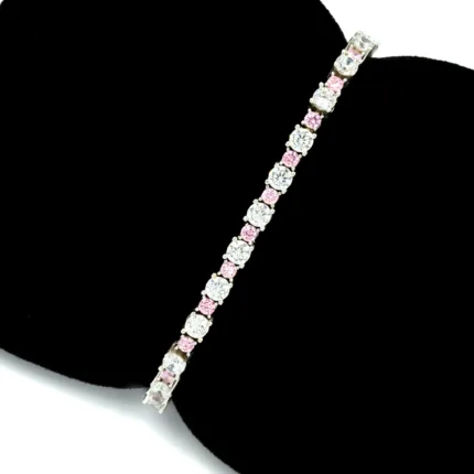 NZ Diamond Pembe Quartz Basamak Suyolu Bileklik