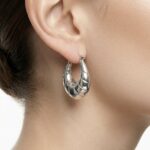 Snail Silver Halka Küpe - Görsel 3