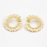 Diamond Gold Circle Küpe