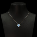 Lila Yonca Tekli Kolye