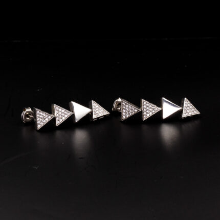 Çoklu Üçgen Silver Küpe