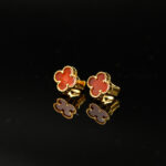 Orijinal Seri Mini Bordo Yonca Küpe