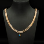 Rose kalın gurmet camgöz kolye