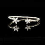 Flower Silver VIP Bangle