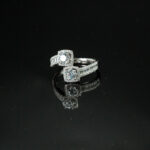 Baget Detaylı Özel Tasarım Mozanit Yüzük