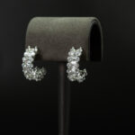 Vip Baget Detaylı Kalın Halka Küpe