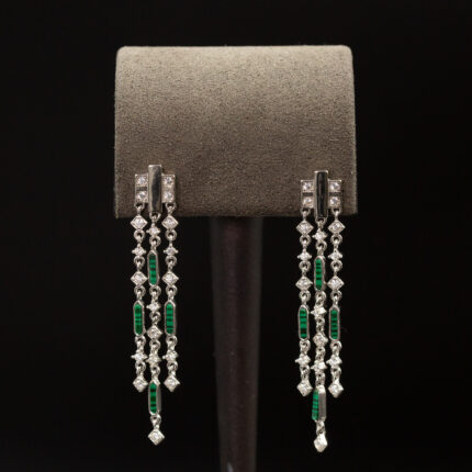 Malahit Setay Sallantılı Silver Küpe