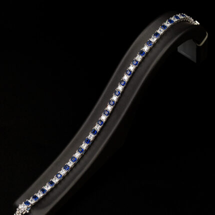 NZ Diamond Safir Detaylı 3.5mm Suyolu Bileklik