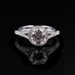 2 Karat G Mozanit Tektaş Yüzük