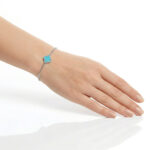 Turkuaz Mini Tekli Yonca Bileklik - Görsel 2