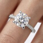 G Mozanit Dört Karat Yüzük - Görsel 4