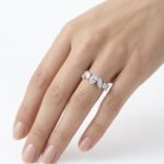 G Mozanit Özel Tasarım Yarımtur Yüzük - Görsel 3