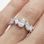 G Mozanit Özel Tasarım Yarımtur Yüzük - Görsel 4