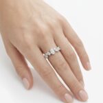 G Mozanit Özel Tasarım Yarımtur Yüzük - Görsel 2