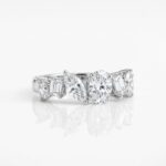 G Mozanit Özel Tasarım Yarımtur Yüzük