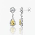 Sitrin Detaylı Damla Küpe