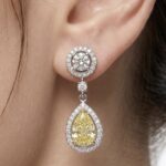 Sitrin Detaylı Damla Küpe - Görsel 3