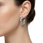 Twist Silver Halka Küpe - Görsel 2