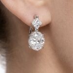 G Mozanit Oval Kesim Küpe - Görsel 3