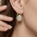 Aura Drop Gold Küpe - Görsel 3