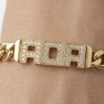 NZ Özel Tasarım Gurmet Gold İsim Bileklik - Görsel 3