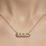 Mess Tria Gold Taşsız Kolye - Görsel 3