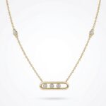 Mess Tria Gold Taşsız Kolye