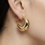 Luna Gold Küpe - Görsel 3