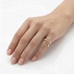 Dual Flow Gold Serçe Yüzük - Görsel 2