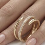 Dual Flow Gold Serçe Yüzük - Görsel 3