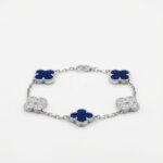 VCA Orijinal Seri Silver Lacivert Taşlı Bileklik