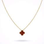 VCA Orijinal Bordo Mini Rose Gold Kolye