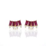 Ruby Çıtır Gold Küpe