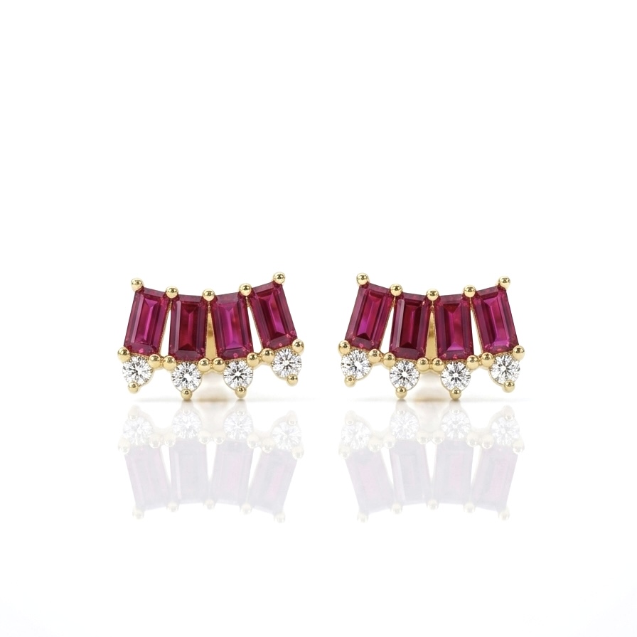 image10 12 Ruby Çıtır Gold Küpe - Görsel 1