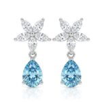 Aquamarine Markiz Detaylı Vip Küpe