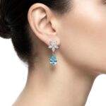 Aquamarine Markiz Detaylı Vip Küpe - Görsel 2