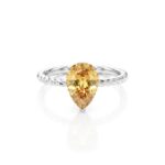 Golden Topaz Damla Vip Yüzük