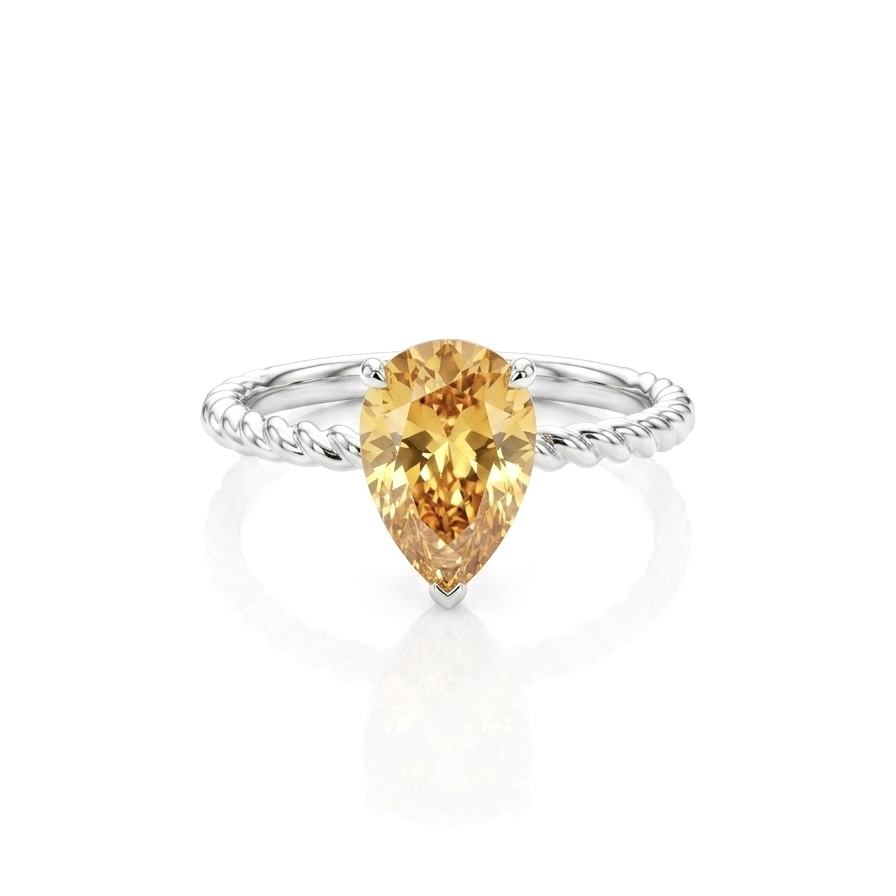 image15 5 Golden Topaz Damla Vip Yüzük - Görsel 1