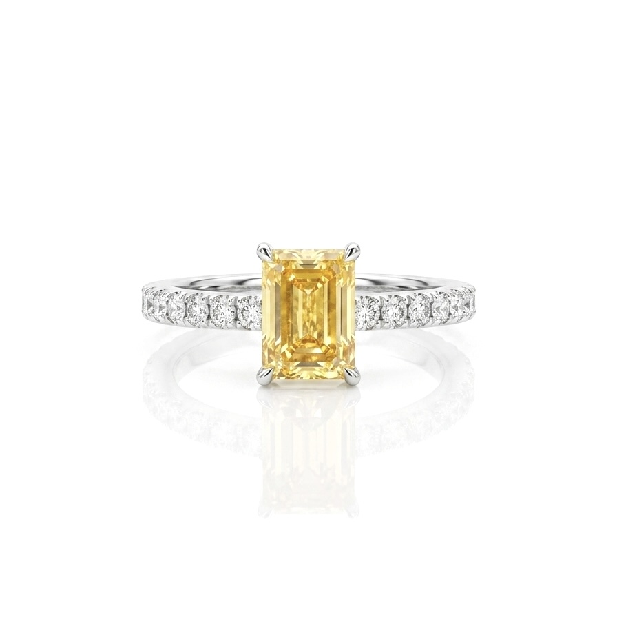 image16 3 Golden Topaz Baget Vip Yüzük - Görsel 1