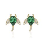 Emerald Bird Küpe