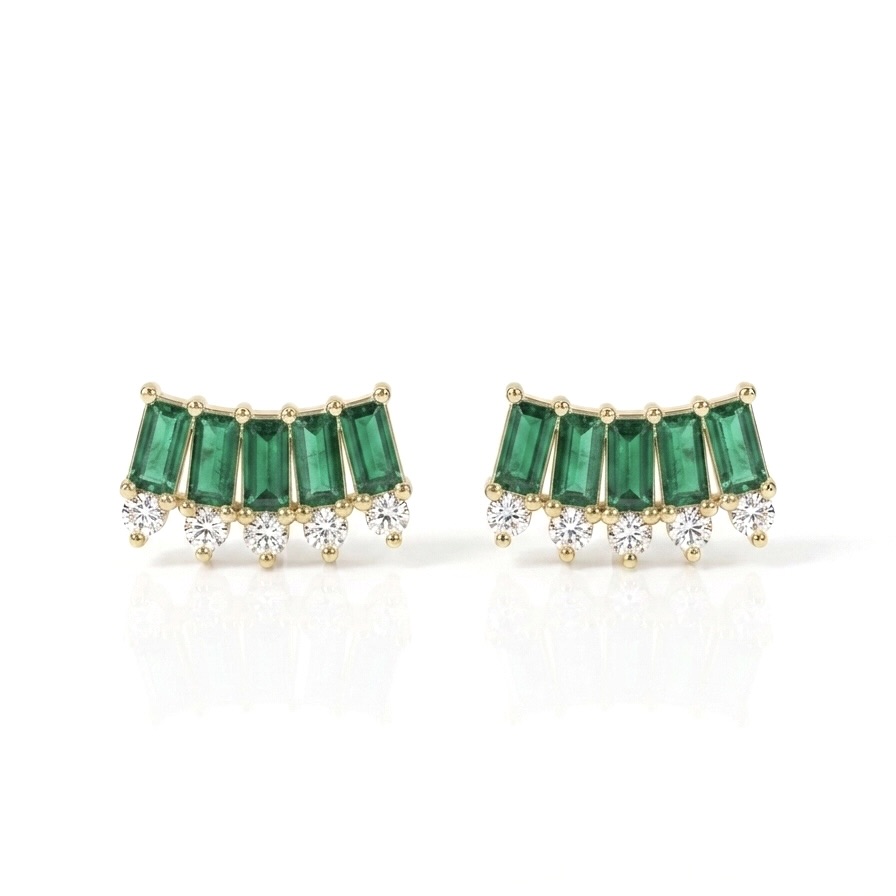 image6 19 Emerald Gold Çıtır Küpe - Görsel 1